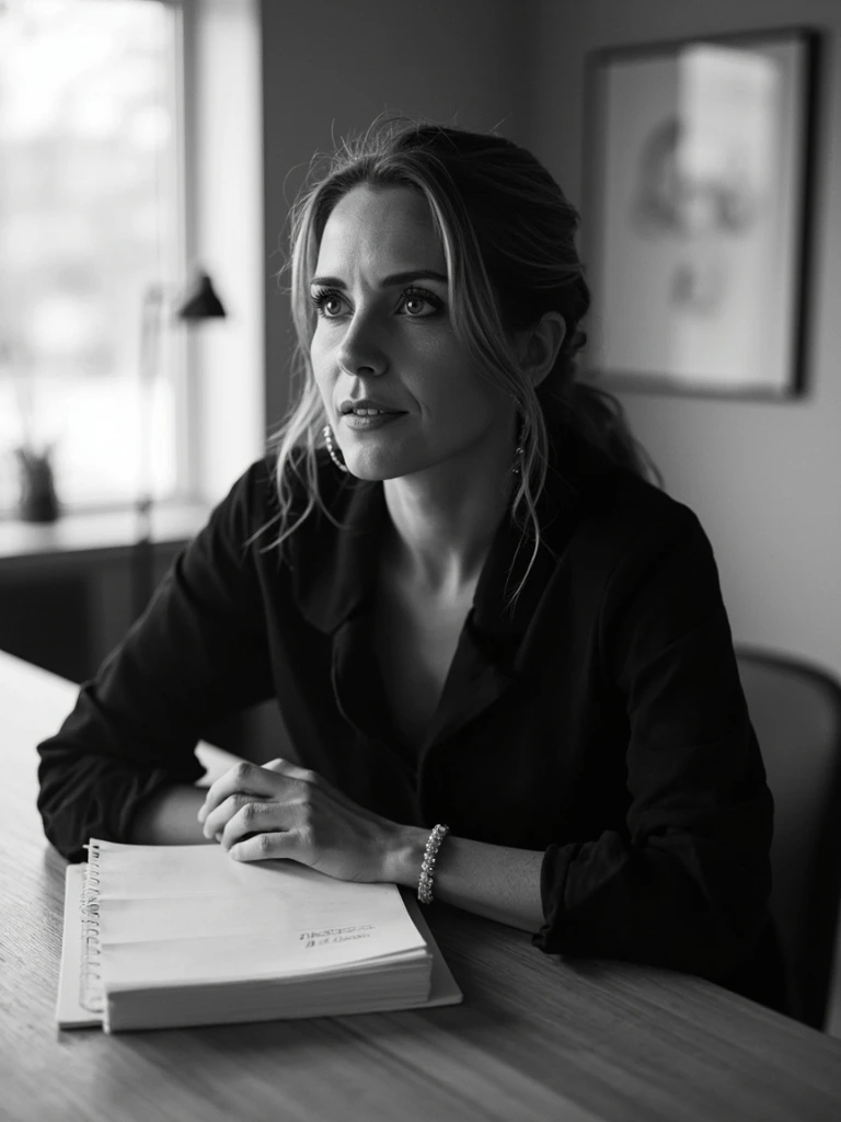 Monochrome portrait of a founder after the diagnostic sessions